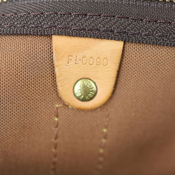 LOUIS VUITTON Keepall 60 Bandouliere Monogram Canvas Travel Bag Brown