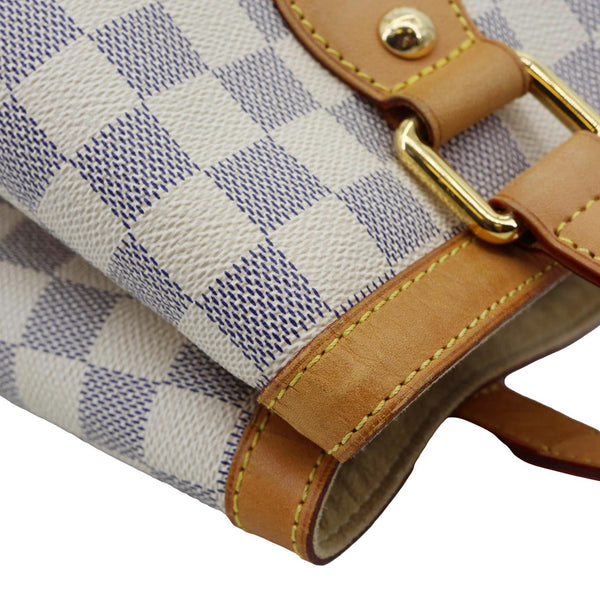 LOUIS VUITTON Hampstead PM Damier Azur Satchel Bag White