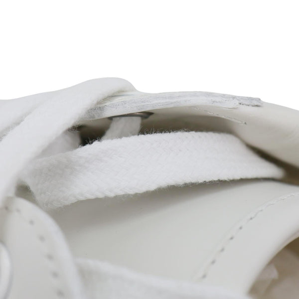 GUCCI Ace Interlocking G Perforated Calfskin Leather Sneakers White 718759