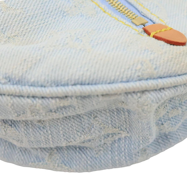 LOUIS VUITTON Loop Monogram Denim Shoulder Bag Light Blue