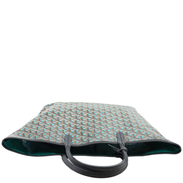 GOYARD Saint Louis Claire Voie PM Canvas Tote Shoulder Bag Turquoise