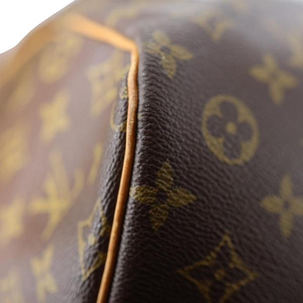 LOUIS VUITTON Keepall 60 Bandouliere Monogram Canvas Travel Bag Brown