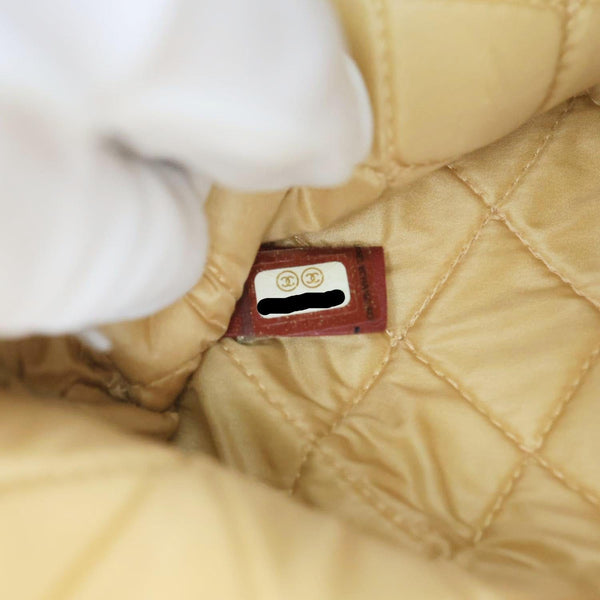 CHANEL Stitched O Case Calfskin Leather Clutch Red