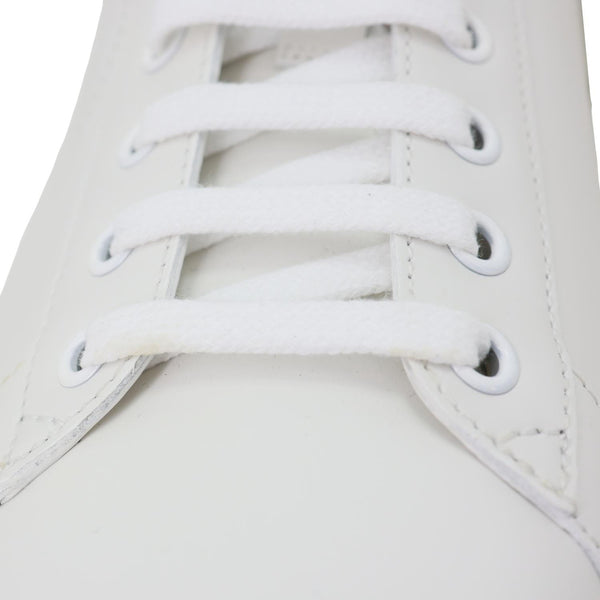GUCCI Ace Interlocking G Perforated Calfskin Leather Sneakers White 718759