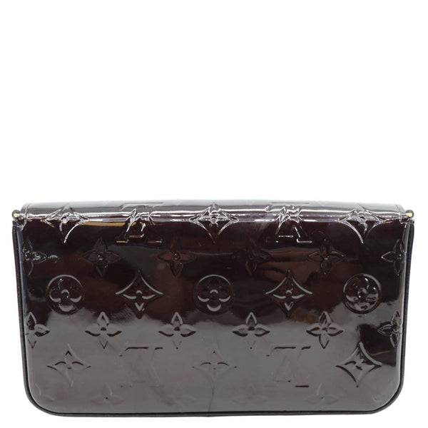 LOUIS VUITTON Felicie Pochette Monogram Vernis Shoulder Bag Amarante