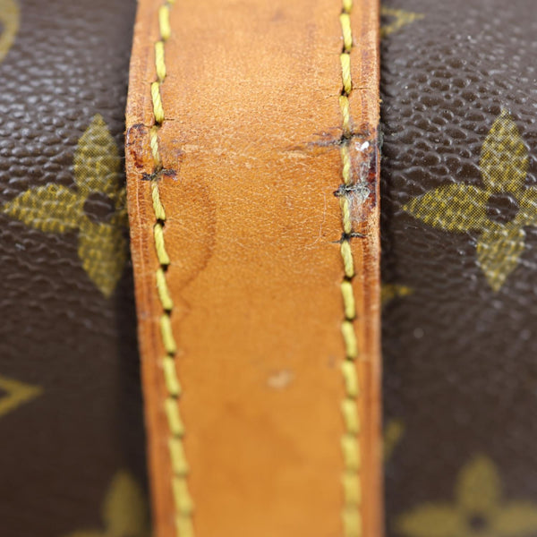 LOUIS VUITTON Keepall 60 Bandouliere Monogram Canvas Travel Bag Brown