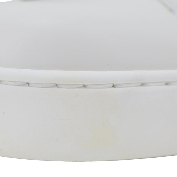 GUCCI Ace Interlocking G Perforated Calfskin Leather Sneakers White 718759