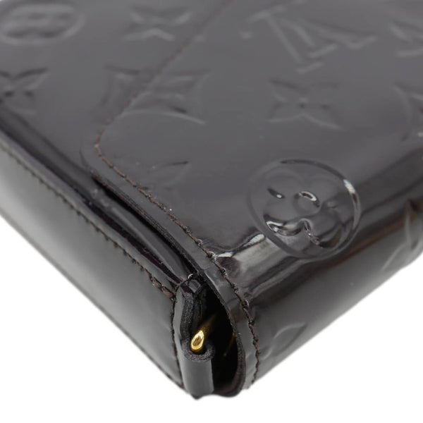 LOUIS VUITTON Felicie Pochette Monogram Vernis Shoulder Bag Amarante
