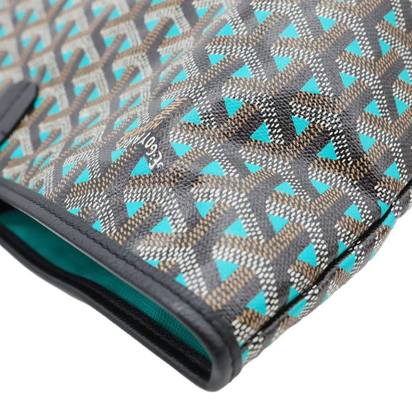 GOYARD Saint Louis Claire Voie PM Canvas Tote Shoulder Bag Turquoise