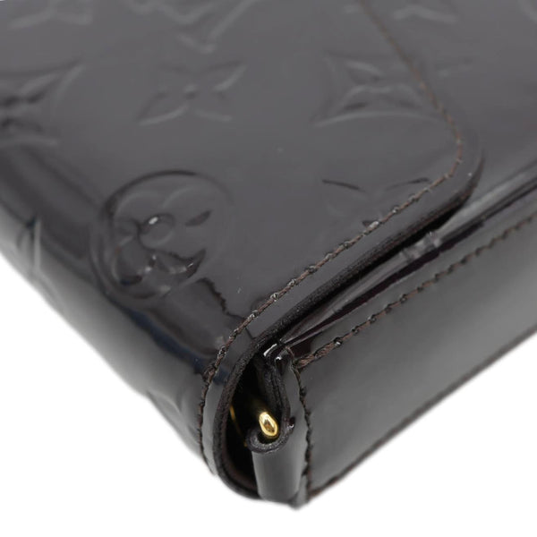LOUIS VUITTON Felicie Pochette Monogram Vernis Shoulder Bag Amarante