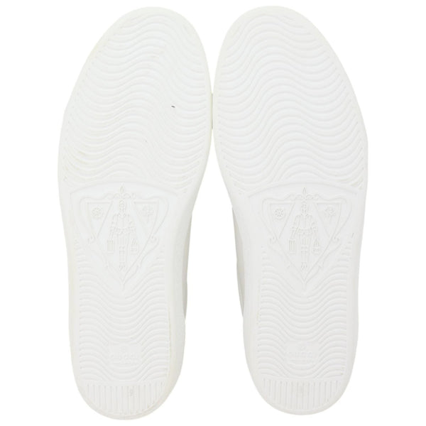 GUCCI Ace Interlocking G Perforated Calfskin Leather Sneakers White 718759