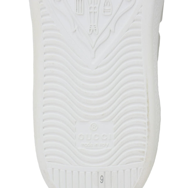 GUCCI Ace Interlocking G Perforated Calfskin Leather Sneakers White 718759
