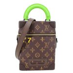 LOUIS VUITTON Virgil Abloh N°7 Vertical Box Monogram Canvas Trunk Shoulder Bag Brown