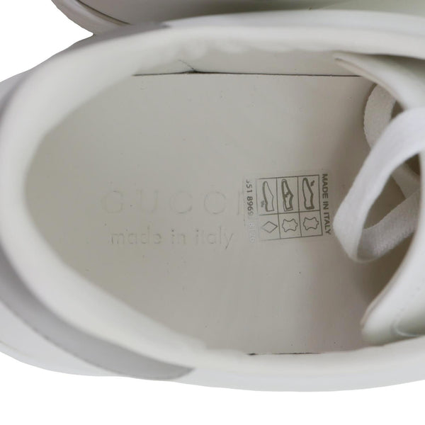 GUCCI Ace Interlocking G Perforated Calfskin Leather Sneakers White 718759