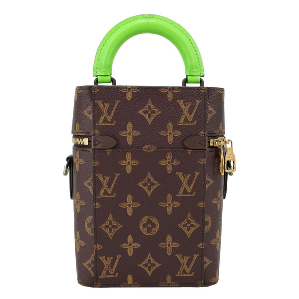 LOUIS VUITTON Virgil Abloh N°7 Vertical Box Monogram Canvas Trunk Shoulder Bag Brown