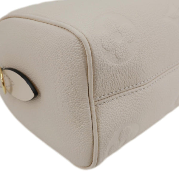 LOUIS VUITTON Speedy Bandouliere 20 Monogram Empreinte Leather Shoulder Bag Off White