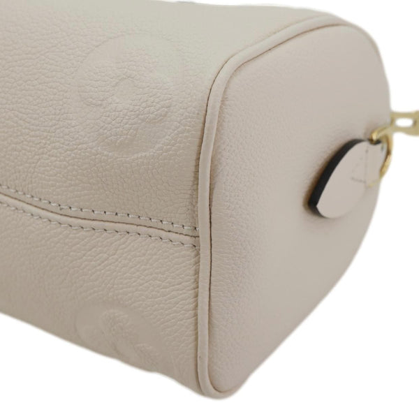 LOUIS VUITTON Speedy Bandouliere 20 Monogram Empreinte Leather Shoulder Bag Off White