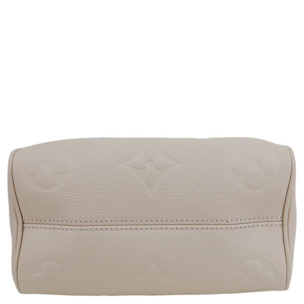 LOUIS VUITTON Speedy Bandouliere 20 Monogram Empreinte Leather Shoulder Bag Off White
