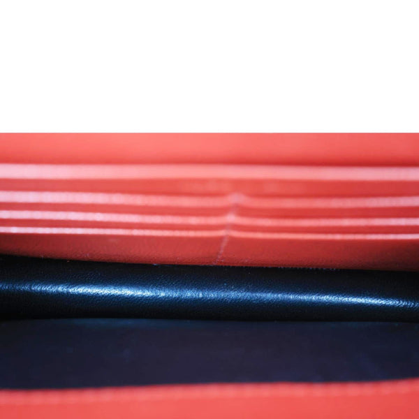 YVES SAINT LAURENT Cassandra Matelasse Grain De Poudre Chain Wallet Red