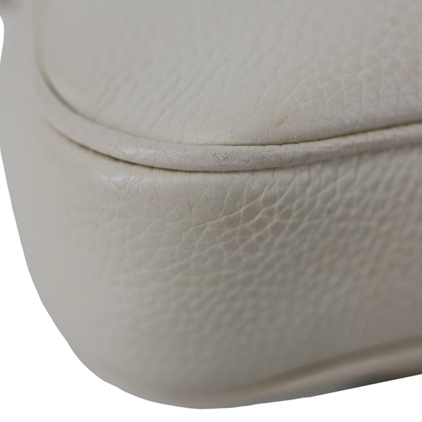 GUCCI Soho Flap Leather Chain Crossbody Bag Off White 536224
