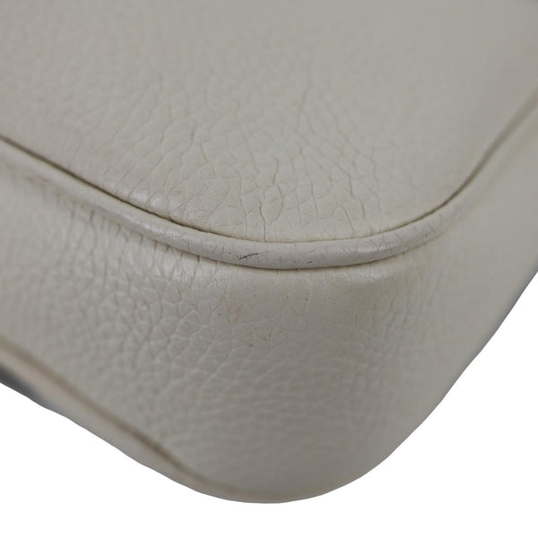 GUCCI Soho Flap Leather Chain Crossbody Bag Off White 536224