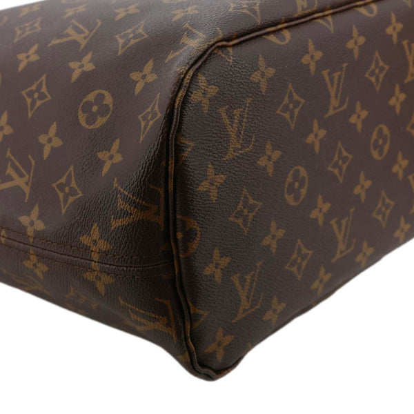 LOUIS VUITTON Neverfull MM Monogram Canvas Tote Bag Brown