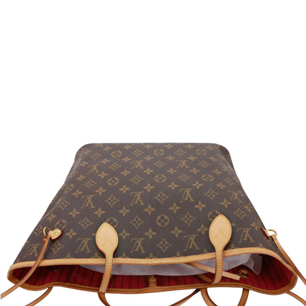 LOUIS VUITTON Neverfull MM Monogram Canvas Tote Bag Brown