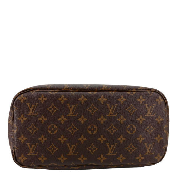 LOUIS VUITTON Neverfull MM Monogram Canvas Tote Bag Brown
