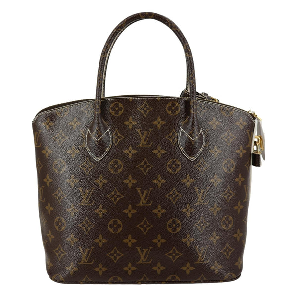 LOUIS VUITTON Fetish Lockit Monogram Canvas Tote Bag Brown