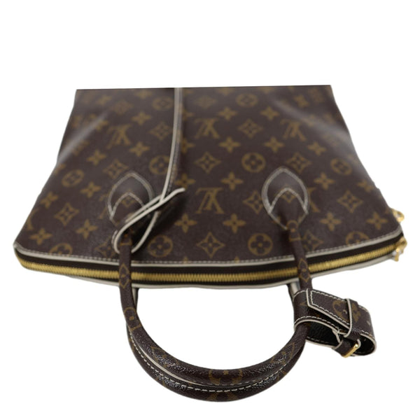 LOUIS VUITTON Fetish Lockit Monogram Canvas Tote Bag Brown