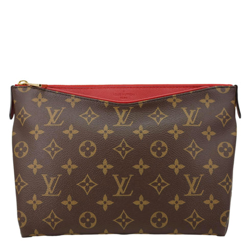 LOUIS VUITTON Pallas Beauty Case Monogram Canvas Pouch Cherry Red
