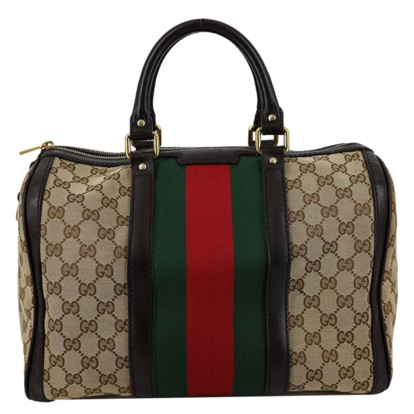 GUCCI Vintage Web Original GG Boston Bag Beige 247205