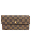 LOUIS VUITTON Sarah Damier Ebene Wallet Brown