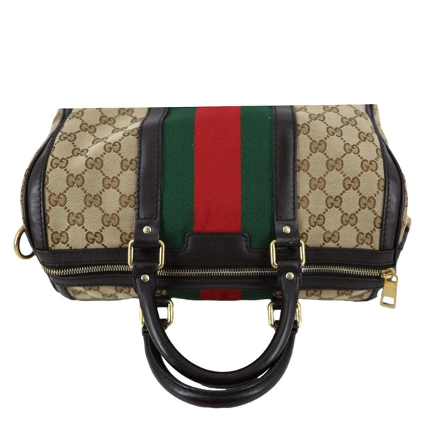 GUCCI Vintage Web Original GG Boston Bag Beige 247205