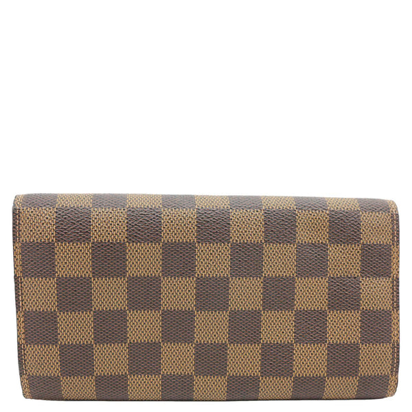 LOUIS VUITTON Sarah Damier Ebene Wallet Brown