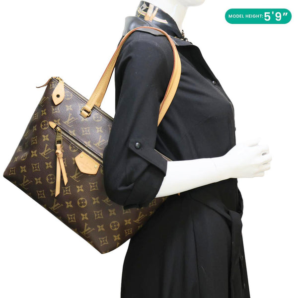LOUIS VUITTON Iena PM Monogram Canvas Shoulder Bag Brown