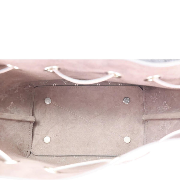 LOUIS VUITTON Bella Bucket Mahina Leather Crossbody Bag Magnolia
