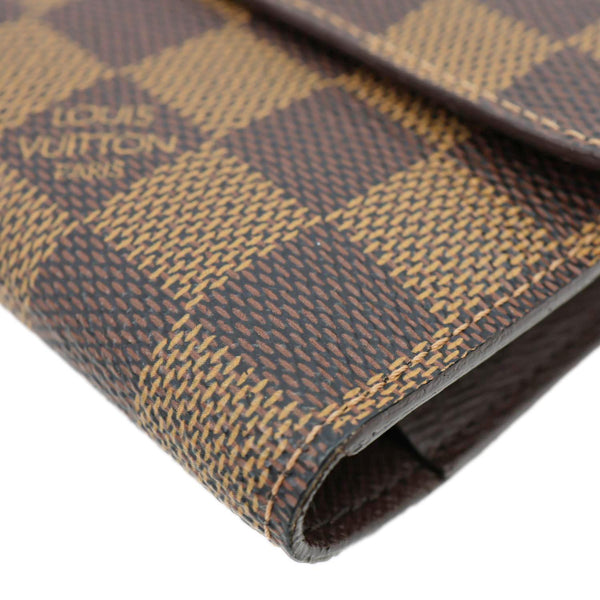 LOUIS VUITTON Sarah Damier Ebene Wallet Brown