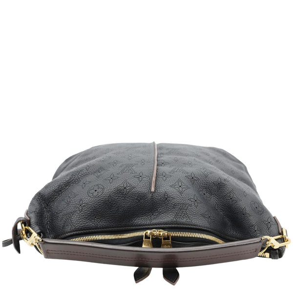 LOUIS VUITTON Selene MM Mahina Leather Tote Shoulder Bag Black