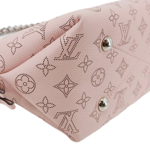 LOUIS VUITTON Bella Bucket Mahina Leather Crossbody Bag Magnolia