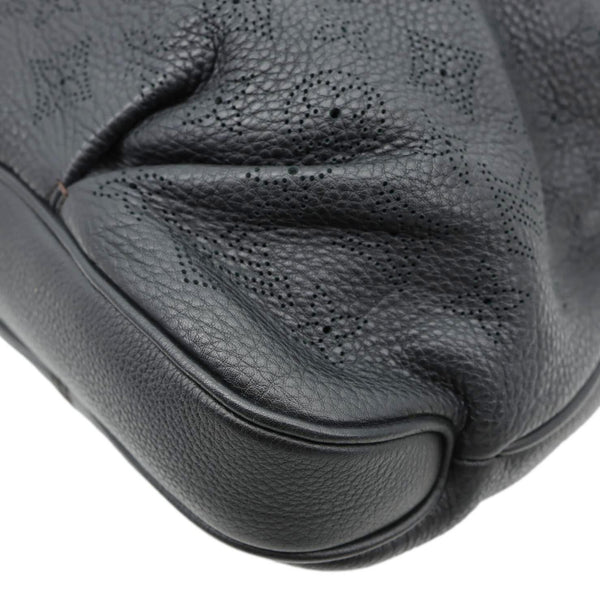 LOUIS VUITTON Selene MM Mahina Leather Tote Shoulder Bag Black
