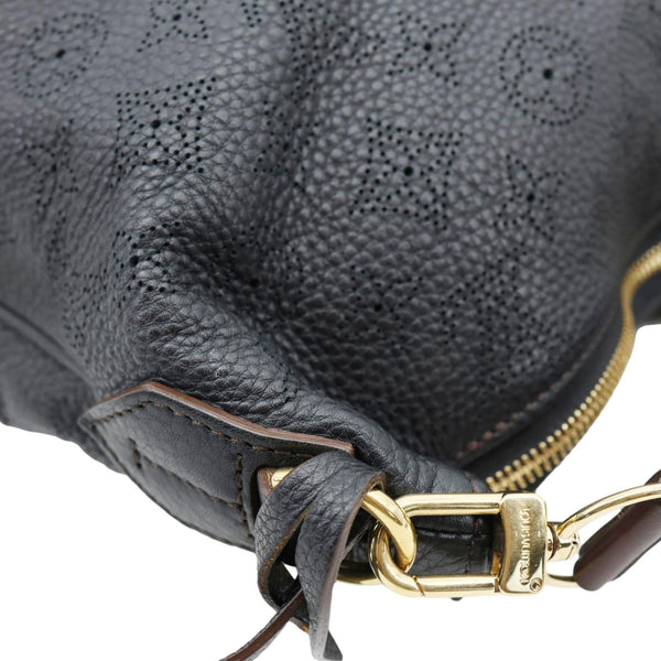 LOUIS VUITTON Selene MM Mahina Leather Tote Shoulder Bag Black