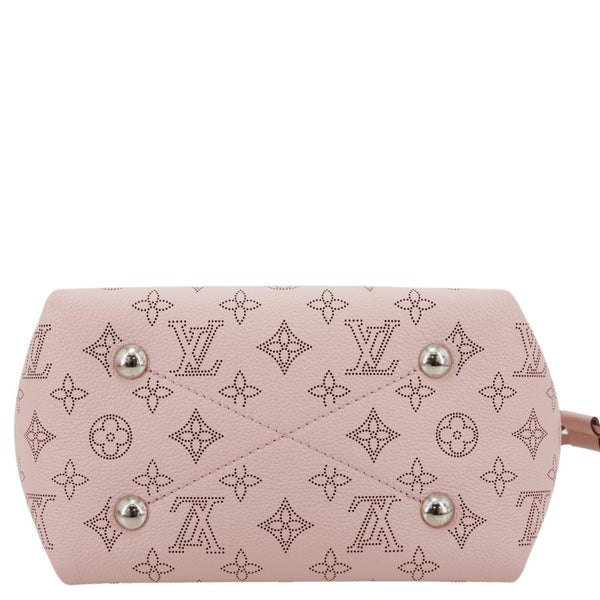 LOUIS VUITTON Bella Bucket Mahina Leather Crossbody Bag Magnolia