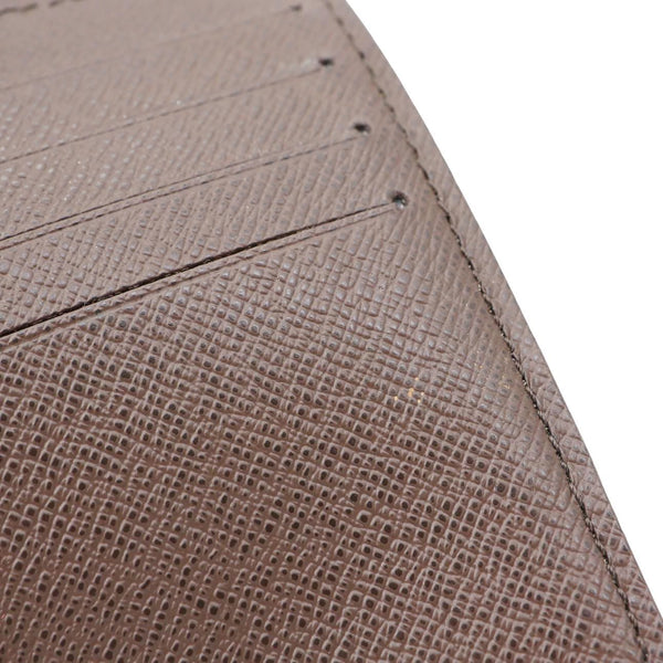 LOUIS VUITTON Sarah Damier Ebene Wallet Brown