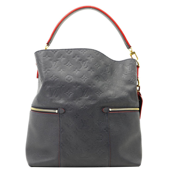 LOUIS VUITTON Melie Empreinte Leather Hobo Shoulder Bag Marine Rouge