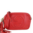 GUCCI Soho Disco Camera Leather Crossbody Bag Red 308364