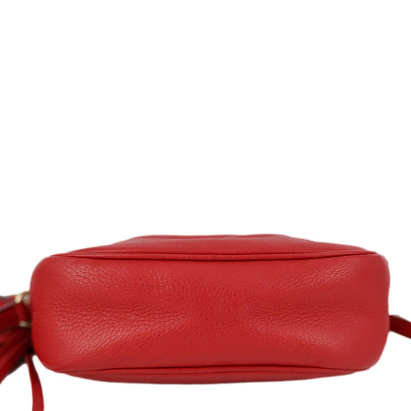 GUCCI Soho Disco Camera Leather Crossbody Bag Red 308364