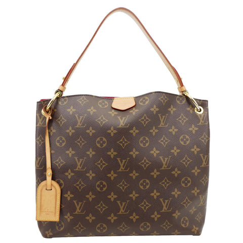 LOUIS VUITTON Graceful PM Monogram Canvas Hobo Shoulder Bag Brown