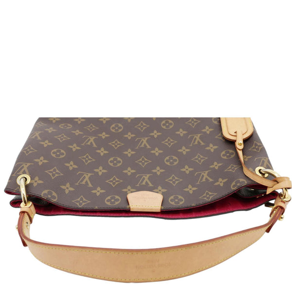 LOUIS VUITTON Graceful PM Monogram Canvas Hobo Shoulder Bag Brown