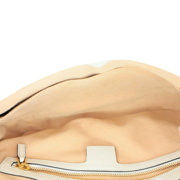GUCCI Jackie 1961 Small Leather Shoulder Bag Off White 636709